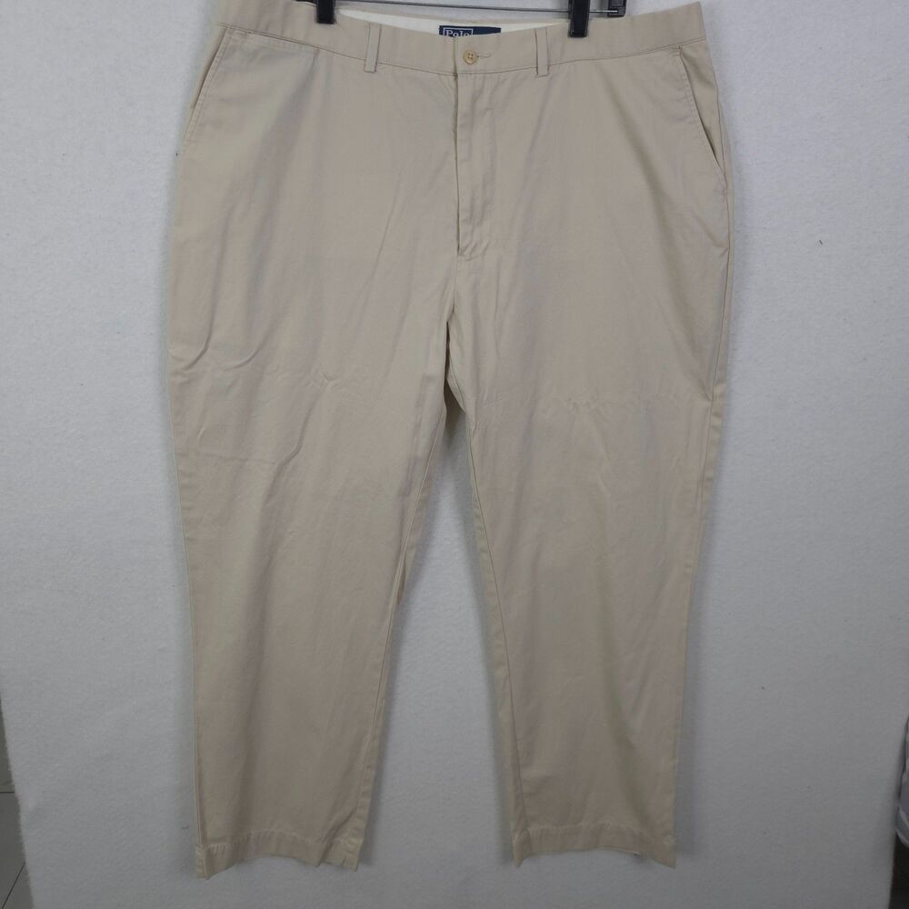 Polo By Ralph Lauren Prospect Pants Mens Ivory Size 40x30 Chino Pockets Casual